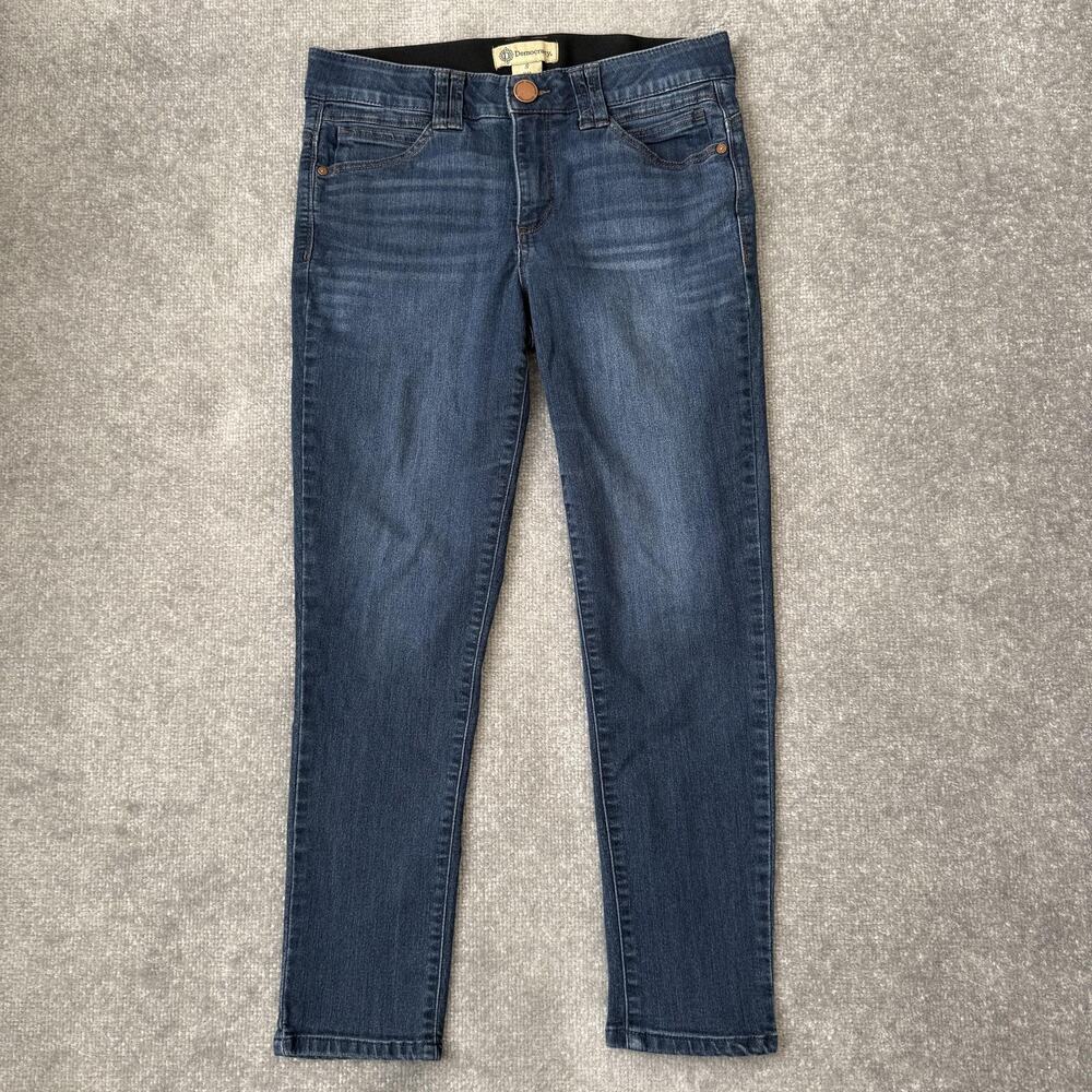 Democracy Jeans Womens 8 Blue Mid Rise Skinny Ab Technology Stretch Denim Pants - Picture 1 of 12